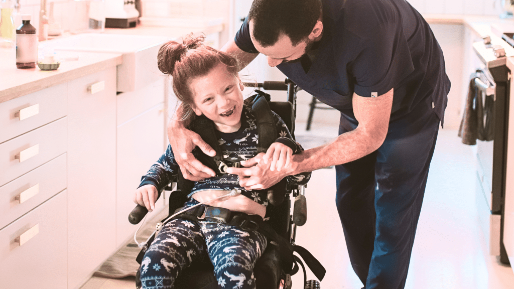 homecare nurse. and client